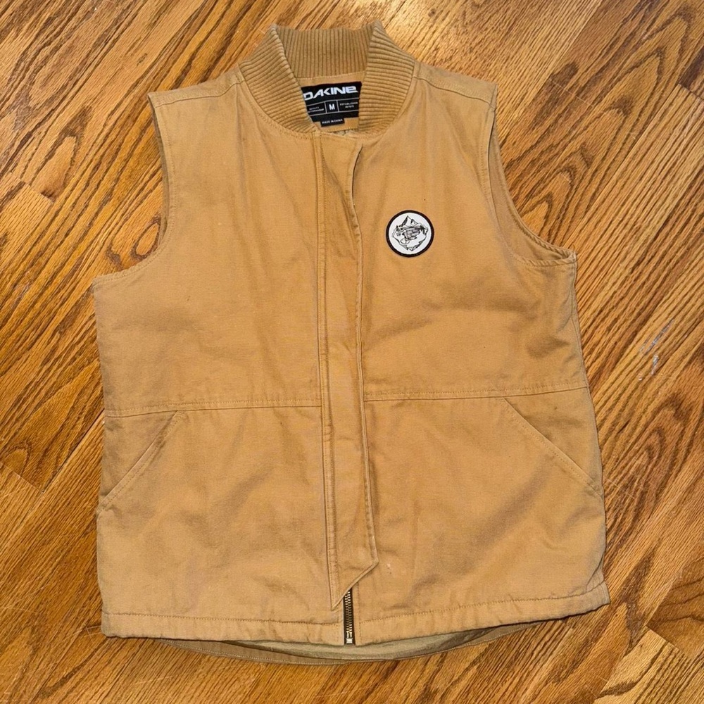 Dakine tan canvas utility vest women’s size medium
